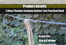 The Anchor | Ultralight Titanium Alloy Tent Stakes with Hook (8-Piece Set)