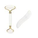 White Crystal Jade Roller Set Anti Wrinkles Face Lift Gua Sha Massager Facial Massage Tool Natural Stone Roller Kit Beauty Care