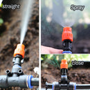 3M-25M 3/8”PE Hose Misting System DIY Adjustable Orange Nozzle Spray Cooling Kit for Greenhouse Garden Plants Fogging Watering