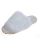 Winter Neue Haus Damen Pelzige Hausschuhe Warme Kunstfell Flache Schlafzimmer Damen Schuhe Slip-on Indoor Slides Damen Fellhausschuhe