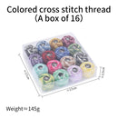 Colorful Cross Stitch Thread Embroidery Sewing Thread Diy Hand-Knitted Patch Thread Sewing Supplies