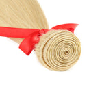 Sleek Straight Human Hair Bundles 613 Blonde Brazilian Straight Human Hair Weave Bundles Single Bundles  Remy Hair Extensions