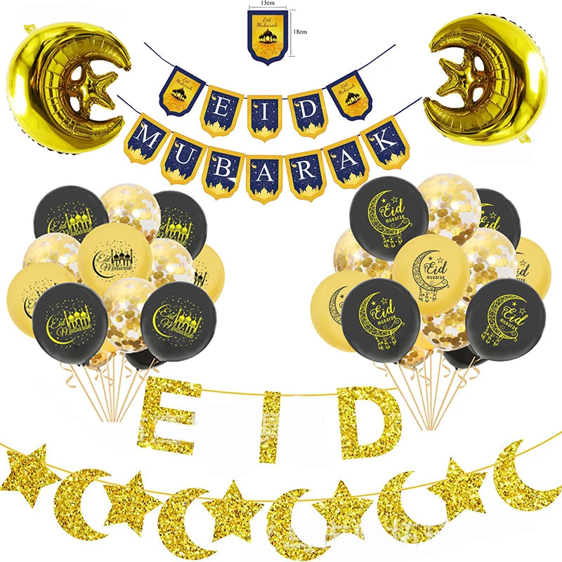 Muslim Festival Jewish Passover Disposable Tableware Paper Plates Cup Flag Balloons Home Party Favors Decoration Party Supplies