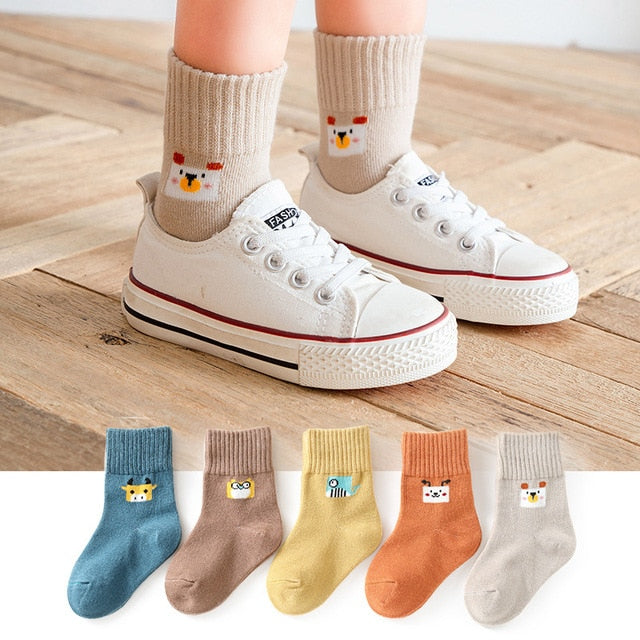 Baby Toddler Cotton Socks Solid Kids Boys Girl Spring Autumn Short Newborn Ribbed Sock Baby Clothing Winter