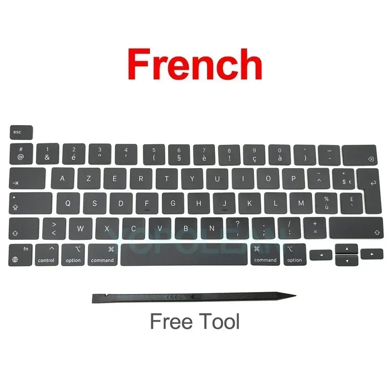 New Laptop A2338 Keycap Keys key Cap Keyboard Russian RU US UK French Spain Germany Italy For Macbook Pro Retina 13" M1 M2