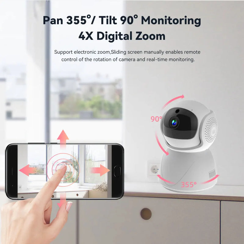 Tuya Smart 1080P 5Ghz WiFi Auto Tracking Sound Detect Security CCTV Video Baby Monitor Indoor Wireless IP Camera ONVIF