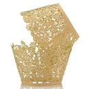 50 Pcs Laser Cut Hollow Cupcake Wrappers Baby Shower Muffin Cupcake Baking Cups Wedding Birthday Party Cake Decoration