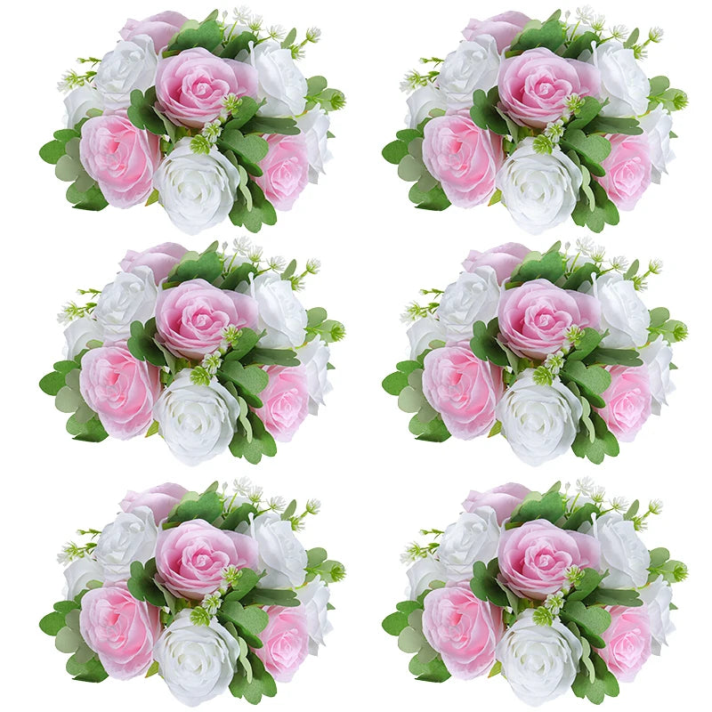 Wedding Flowers Rose Balls 2/6pcs Centerpieces Arrangement Flowers Ball for Wedding Birthday Party Valentine's Day Home Decor