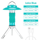 WEST BIKING Portable Camping Light 3 In 1 Multifunctional Outdoor LED Flashlight USB Charging Emergency Lamp Hanging Tent Light