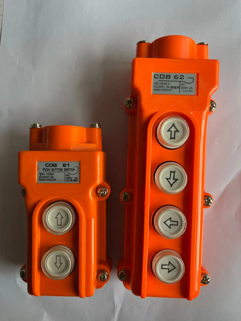 Hoist Crane Pendant Pushbutton Switch Up-Down Heavy Duty Rain Proof Button 4 COB-61 COB-62 COB61 COB62