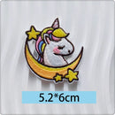 Regenbogen Pferd Einhorn Stickerei Aufnäher Selbstklebend Applikation Patches für Kleidung Kinder Deko Handy Taschen Schreibwaren