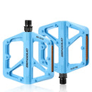 Double DU Bearing Ultralight Bike Pedals with Reflector Bicycle Platform Pedals Anti-Slip Cycling Safety Pedals for Night Riding