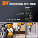 DayPlus 1500Nm Cordless Impact Wrench 3 IN 1 Electric Drill Impact Wrench,Brushless Impact Gun 1/2"Driver Car Tyre Wheel,3 Speed