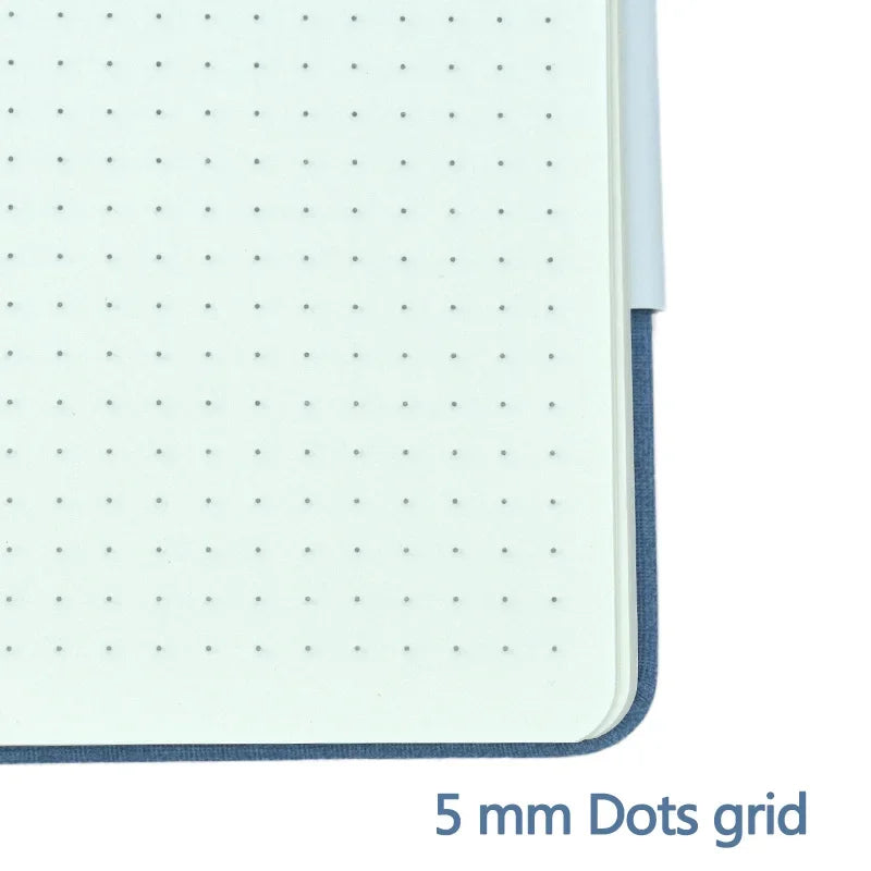 Dotted Notebook A5 100 GSM Paper Cloth Cover Journal Ivory Kawaii Bullet Scrapbook Office&School Notepad Supplies Stationery