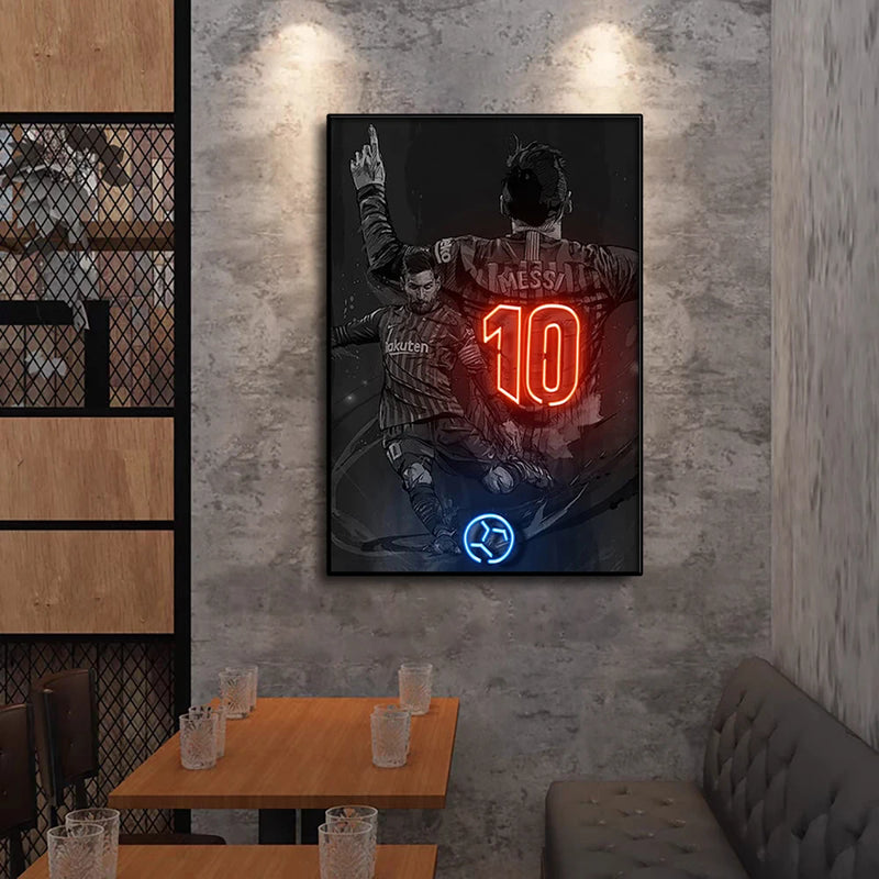 Graffiti Basketball Players Canvas Painting Neon Effect Sports Star Posters Football Wall Art Prints For Room Home Decor Picture