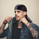 New Unisex Solid Color Soft Velvet Longtail Pirate Hat Breathable Bandana Durag Long Ribbon Cape Baotou Headband Du-Rag
