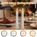 6/12Pc 6.6inch LED Flameless Taper Candles with Remote Flickering CandleSticks Plastic Window Candles for Halloween Christmas
