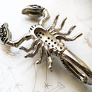 Anhänger Skorpion Schwarz, Brandneuer Modeschmuck Europa 925 Sterling Silber Accessoires Geschenk für Frauen Rebellische Männer