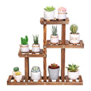 4 Tier Flower Pot Holder Plant Display Shelves Corner Plant Shelf Rack Organizer for Balcony Garden Patio