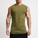 Herren ärmelloses Baumwoll-Trainingsshirt Bodybuilding Tank Top Fitness Sportbekleidung Herren Westen Muskel-Tanktops