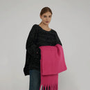 Designer Brand Women's Winter Scarf Ladies Soild Color Cashmere Warm Shawls and Wraps Long Tassels Pashmina Blanket Scarves