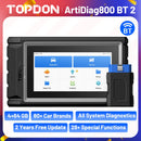 TOPDON Artidiag800 BT 2 OBD2 Professional Car Diagnostic Tool Automotive Scanner All System Scan Tool Free Lifetime Upgrade ECU