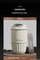 410ml Ceramic Liner Thermos Coffee Cup Double Wall Stainless Steel Vacuum Insulated Thermos For Coffee Thermal Mug Tumbler Gift