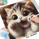 HUACAN 5D DIY Diamond Painting Cat Cute Full Square Round Diamond Mosaic Animal New Arrivals Home Decor