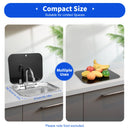 Steel Hand Wash Basin Sink with tap with Folded Faucet Tempered Glass Lid van Camper Trailer Accessories for RV Caravan or Boat