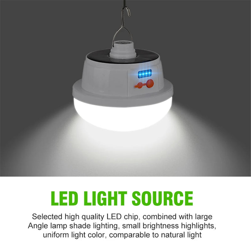 300W Solar Light LED Lamp Bulbs Outdoor Hanging Lights LED Night Light Emegency Light Waterproof Lamp Energy-Saving Bulb