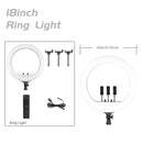 SH 18 Inch Knob Ring Light LED Selfie Video Lamp With Tripod Stand Phone Clip For YouTube Live Lighting Photo Photography Studio