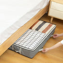 Underbed  Collapsible Storage Bin with Clear Window Zippered Organizer for Clothes Linen Blanket Sweater