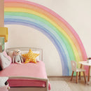 Große Aquarell Regenbogen Wandsticker für Kinderzimmer Riesen Kinder Wand Regenbogensticker Pastell Boho Regenbogen Wandtattoo