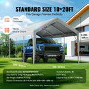 SucceBuy Carport Replacement Canopy Cover Garage Top Tent Shelter Tarp Heavy-Duty Waterproof & UV Protected with Ball Bungees