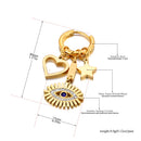 Lokaer Vintage Perlensternaugen Charm Ohrringe für Damen Wasserdicht Edelstahl Zirkonia Kristall Creolen Schmuck серьги E23226