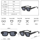 SO&EI Fashion Square Men Sunglasses Retro Rivets Women Yellow Blue Shades UV400 Sun Glasses