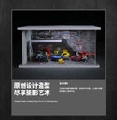 1/64 Diorama Car Parking Lot Model LED Light Underground Double-layer Car Garage Scene Model Display