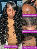 The Silk Cascade | 40-Inch HD Lace Front Deep Wave Human Hair Wig