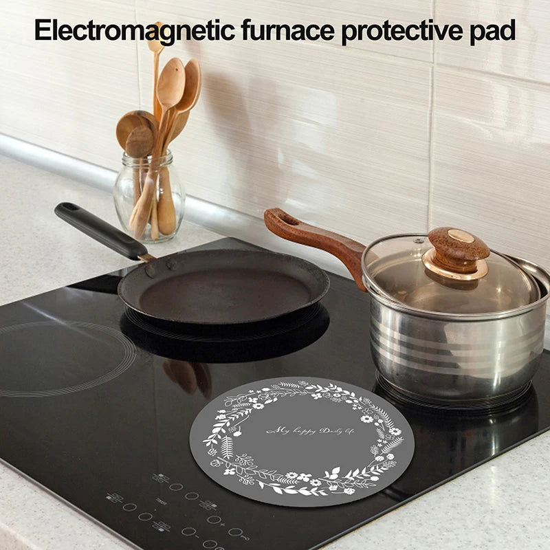 1pcs Silicone Induction Cooker Protection Pad Fiberglass Induction Cooktops Magnetic Non-slip Scratch Protector Heat Resistance