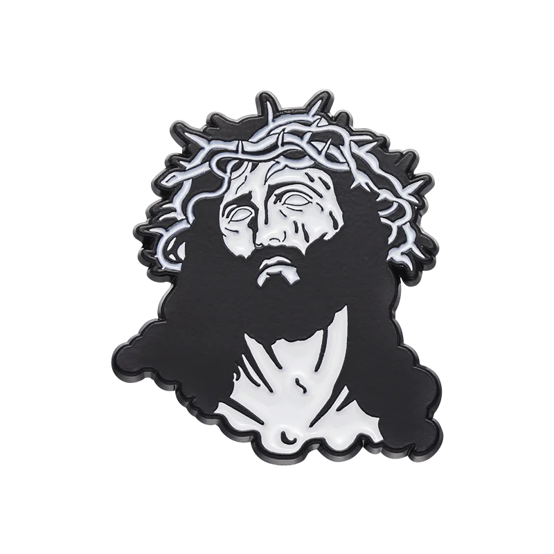 Crown Of Thorns Enamel Pin Custom Jesus Cross Religious Belief Brooches Lapel Badges Christianity Easter Jewelry Gift For Friend