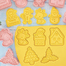 Mehrere Sets DIY Tortendekorationswerkzeuge Weihnachtsplätzchenausstecher Cartoon-Keksausstecher DIY Fondantform Backwerkzeuge für die Küche