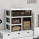 Large-capacity Desk Organizer Storage Box Dust-proof Clear Dormitory Drawer Display Rack Plastic Skin Care Products Shelf