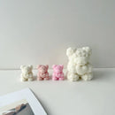 Rose Bear Heart Mold Flower Valentine'day DIY Mold Heart Shape Silicone Candle Mould