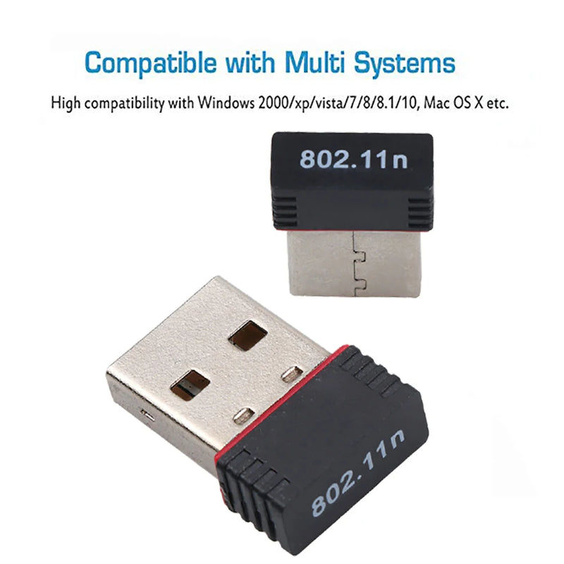 150Mbps Mini USB Wireless Wifi Adapter Wi fi Network LAN Card 802.11b/g/n RTL8188 Adaptor Network Card for PC Desktop Wholesale