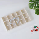 1PC, Flocking Jewelry Box Jewelry Tray, Color: Beige 2030