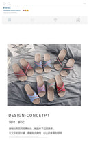 Mntrerm New style slippers Summer home men and women Summer linen lovers Home thick soled anti-skid indoor sandals Female summer
