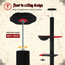 Gothic Cat Tree Floor to Ceiling, Tall Cat Tower, Adjustable Height (83''-108'') 5 Tiers Cat Climbing Tree for Indoor Cats