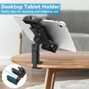 New Airplane Tablet Holder Travel Train Seat Cupboard Bar Handfree Foldable Phone Bracket Stand Desk Edge Grip 360 Rotation
