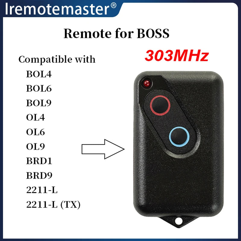 For BOSS BHT4 2211-L/ STEEL LINE 303mhz compatible remote control