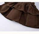2025 Autumn and Winter New Girls Corduroy Skirt Children Trendy Cake Skirt Pleated Skirt with Safety Pants